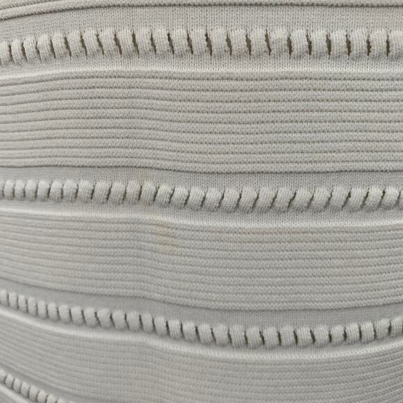 DSQUARED2 Size M White Rayon Polyamide Textured Short Sleeve Dress - Picture 6 of 15